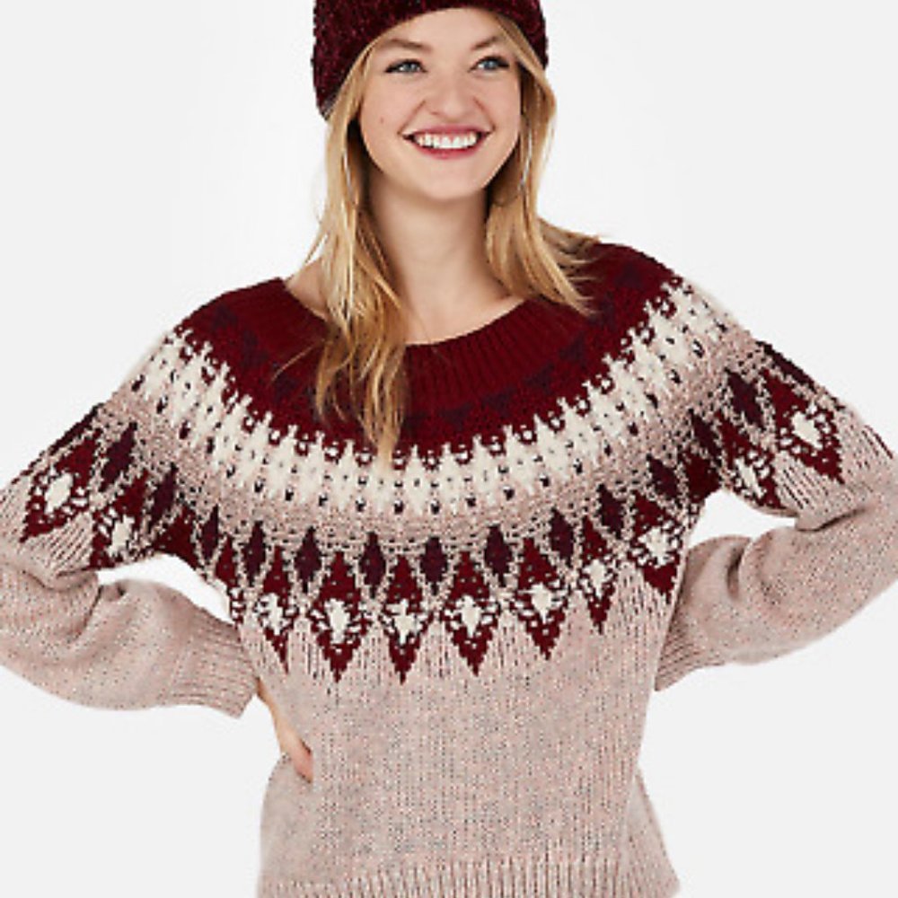 NWT EXPRESS Aztec Pullover Super Soft Festive Sweater